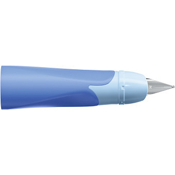 Linkshänder-Griffstück für ergonomischen Schulfüller mit Standard-Feder M - EASYbirdy Pastel Edition in blau/hellblau