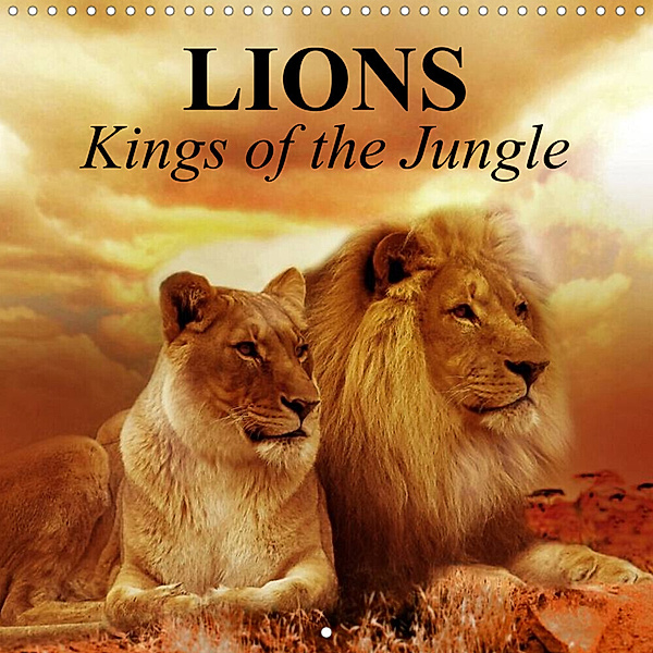 Lions Kings of the Jungle (Wall Calendar 2023 300 × 300 mm Square), Elisabeth Stanzer