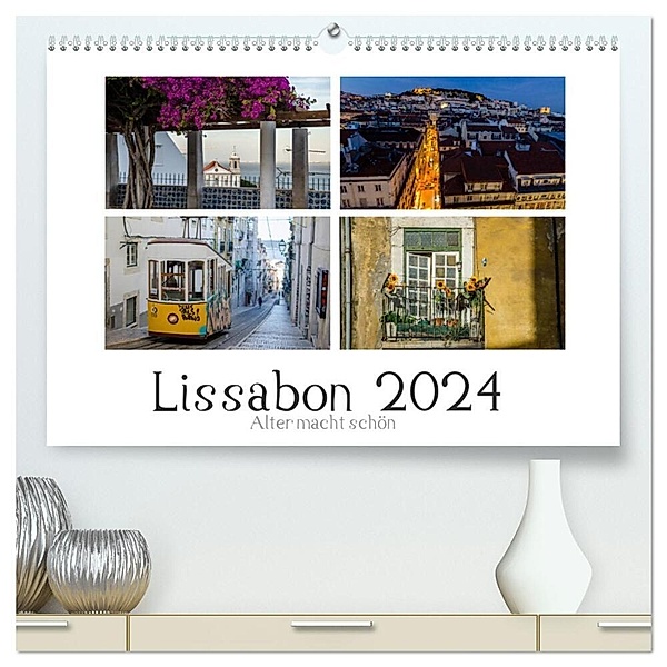 Lissabon - Alter macht schön (hochwertiger Premium Wandkalender 2024 DIN A2 quer), Kunstdruck in Hochglanz, Olaf Herm