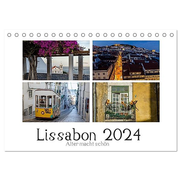 Lissabon - Alter macht schön (Tischkalender 2024 DIN A5 quer), CALVENDO Monatskalender, Olaf Herm