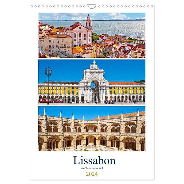 Lissabon - ein Traumreiseziel (Wandkalender 2024 DIN A3 hoch), CALVENDO Monatskalender, Nina Schwarze