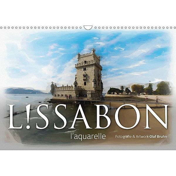 Lissabon l'aquarelle (Wandkalender 2021 DIN A3 quer), Olaf Bruhn