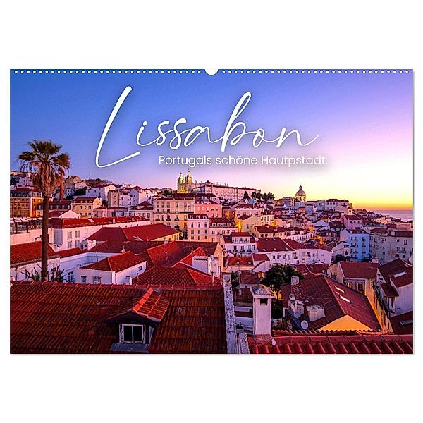 Lissabon - Portugals schöne Hauptstadt. (Wandkalender 2024 DIN A2 quer), CALVENDO Monatskalender, SF