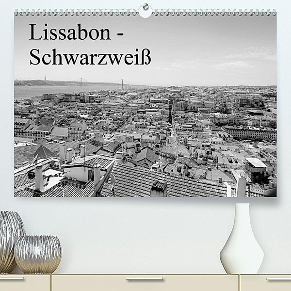 Lissabon - Schwarzweiß (Premium-Kalender 2020 DIN A2 quer), Bernd Lutz