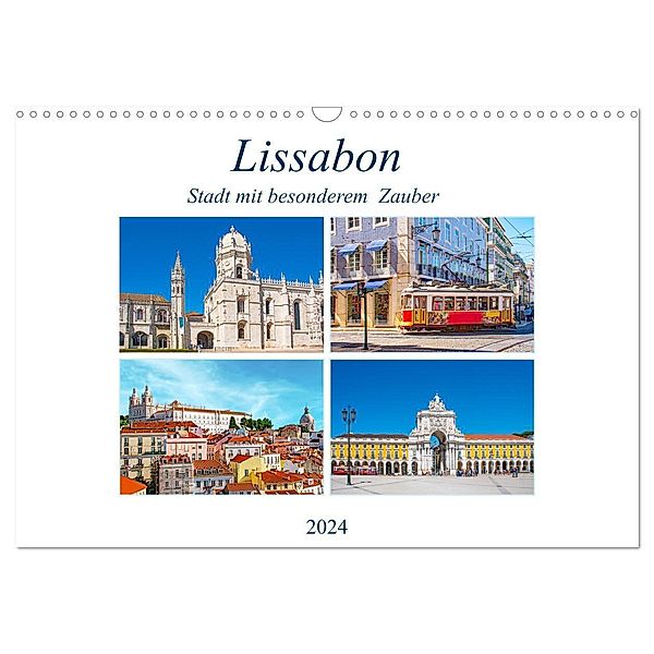 Lissabon - Stadt mit besonderem Zauber (Wandkalender 2024 DIN A3 quer), CALVENDO Monatskalender, Nina Schwarze