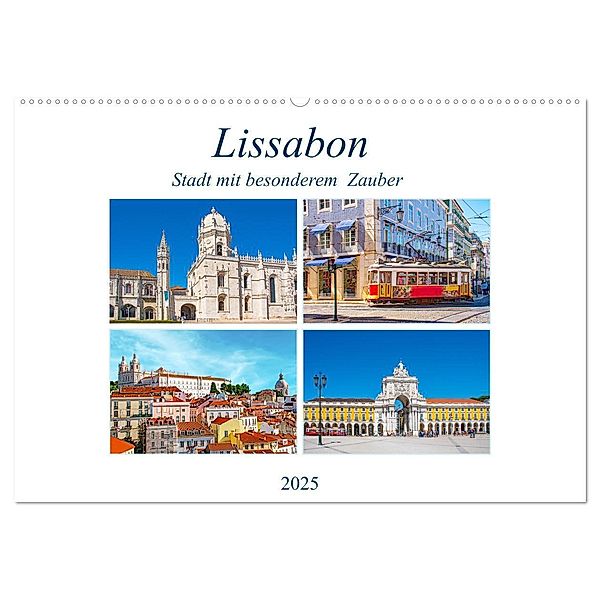 Lissabon - Stadt mit besonderem Zauber (Wandkalender 2025 DIN A2 quer), CALVENDO Monatskalender, Calvendo, Nina Schwarze