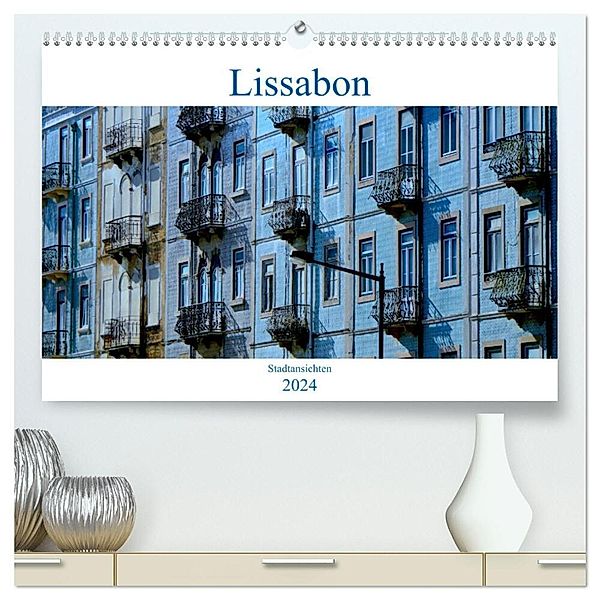Lissabon Stadtansichten 2024 (hochwertiger Premium Wandkalender 2024 DIN A2 quer), Kunstdruck in Hochglanz, Jochen Gerken