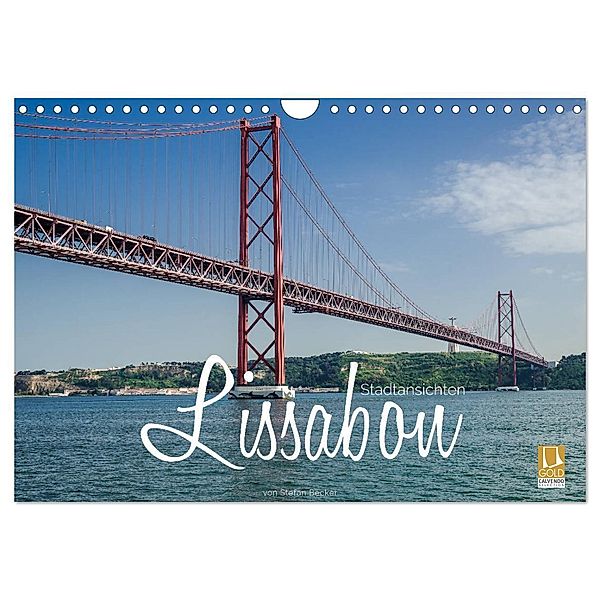 Lissabon Stadtansichten (Wandkalender 2024 DIN A4 quer), CALVENDO Monatskalender, Stefan Becker