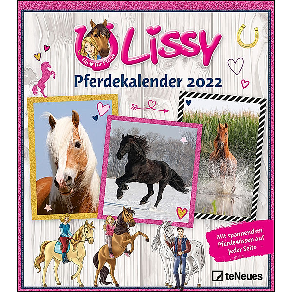 Lissy 2022 - Wand-Kalender - Tier-Kalender - Pferde-Kalender - 30x34