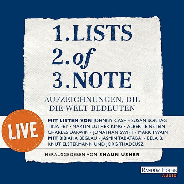 Lists of note – live