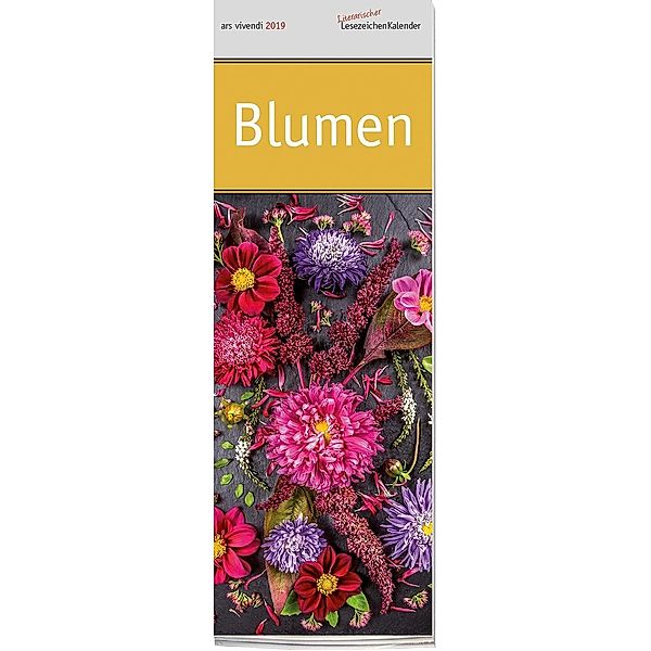 Literarischer Lesezeichenkalender Blumen 2019