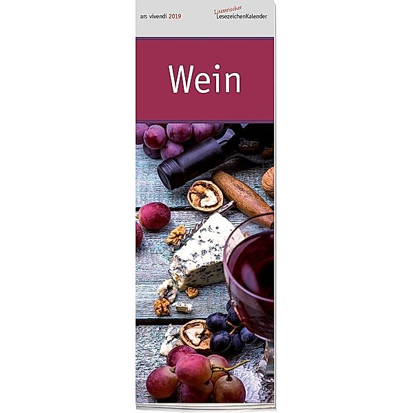 Literarischer Lesezeichenkalender Wein 2019