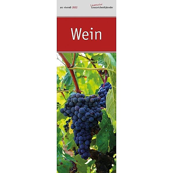 Literarischer Lesezeichenkalender Wein 2022