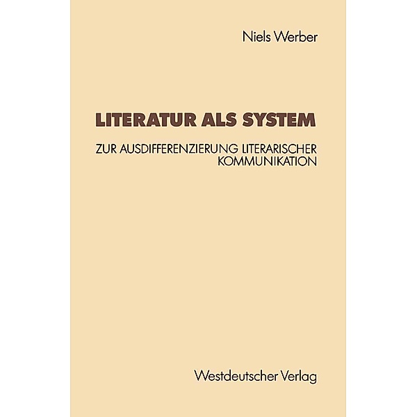 Literatur als System, Niels Werber
