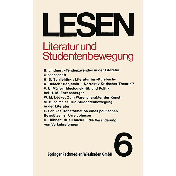 Literatur und Studentenbewegung / Lesen