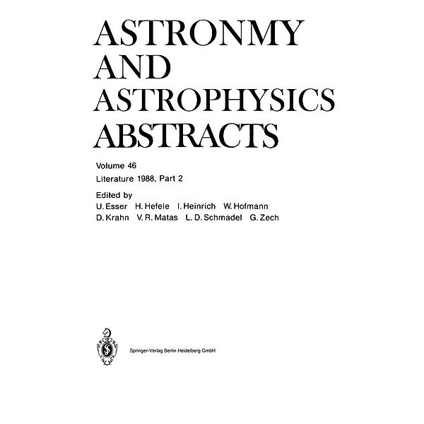 Literature 1988, Part 2 / Astronomy and Astrophysics Abstracts Bd.46