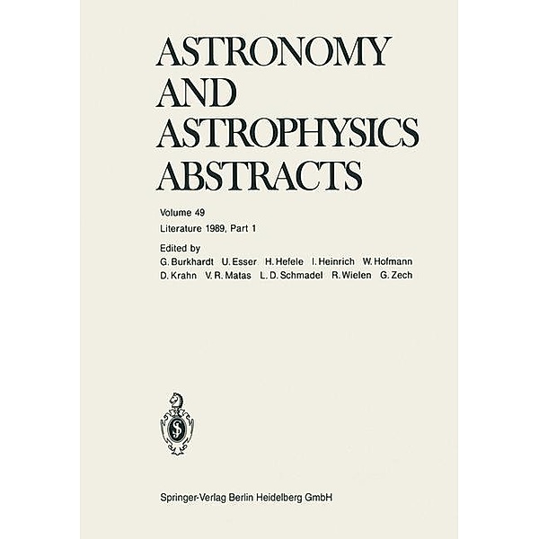 Literature 1989, Part 1 / Astronomy and Astrophysics Abstracts Bd.49