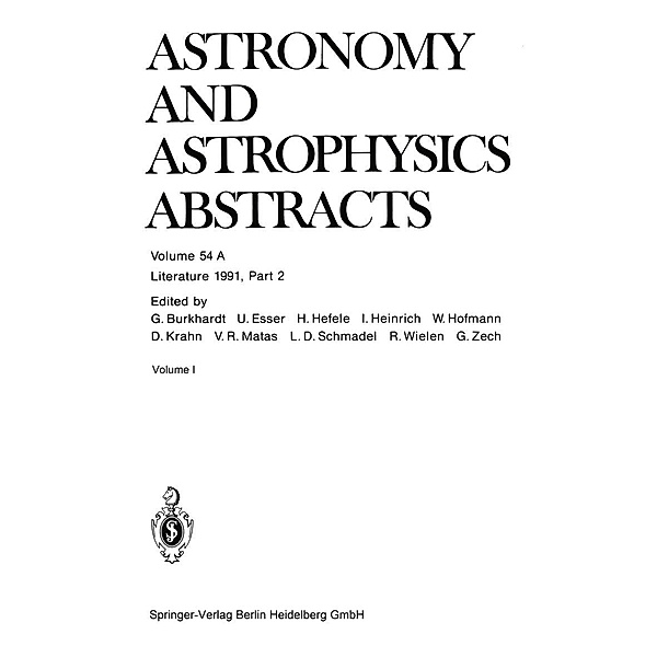 Literature 1991, Part 2 / Astronomy and Astrophysics Abstracts Bd.54
