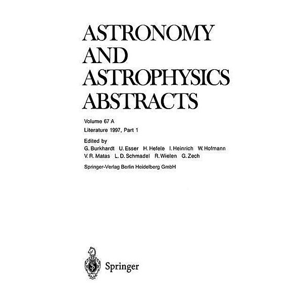 Literature 1997, Part 1 / Astronomy and Astrophysics Abstracts Bd.67