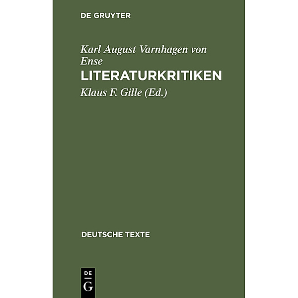 Literaturkritiken, Karl August Varnhagen von Ense