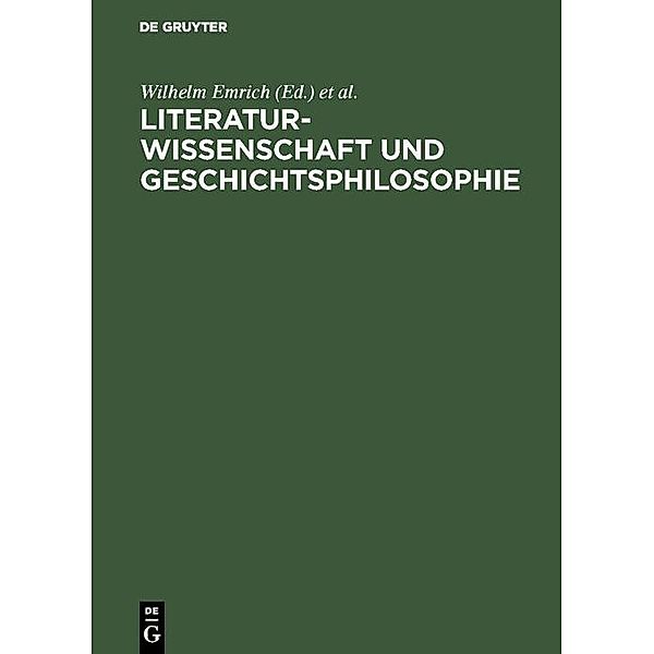 Literaturwissenschaft und Geschichtsphilosophie