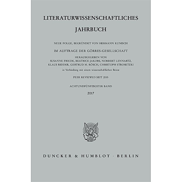 Literaturwissenschaftliches Jahrbuch.Bd.58 (2017)