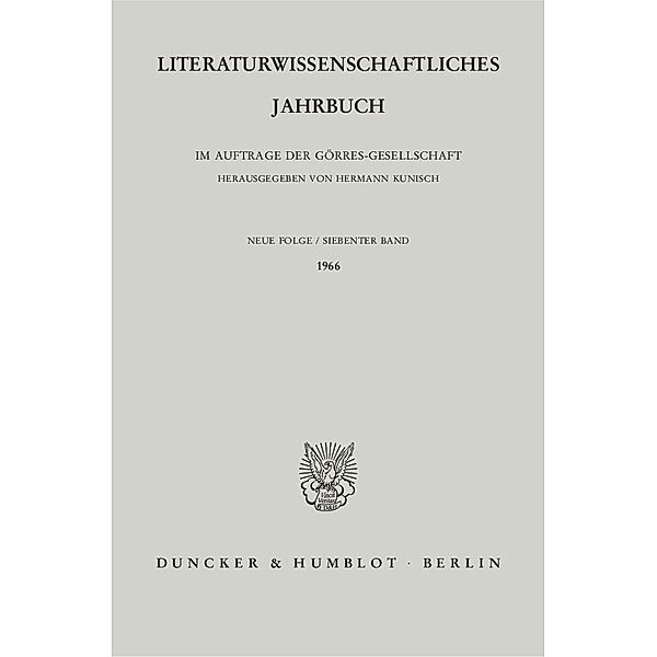 Literaturwissenschaftliches Jahrbuch..Bd.7/1967