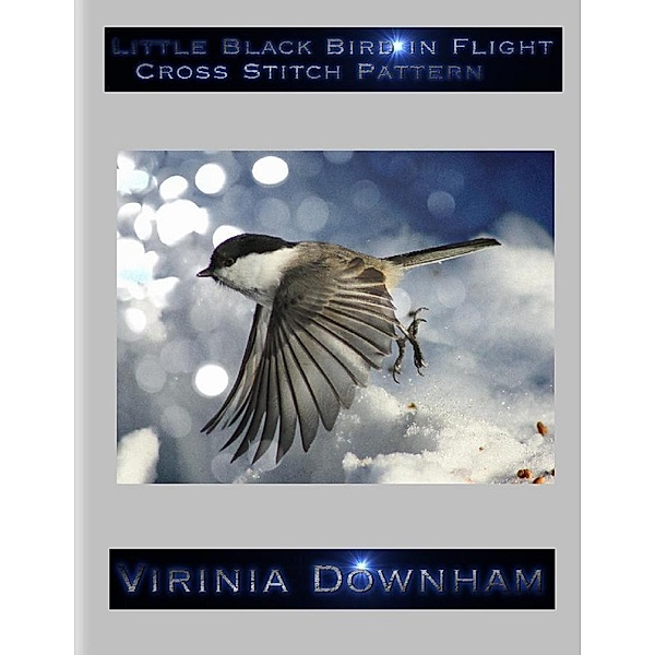 Little Black Bird In Flight Cross Stitch Pattern, Virinia Downham