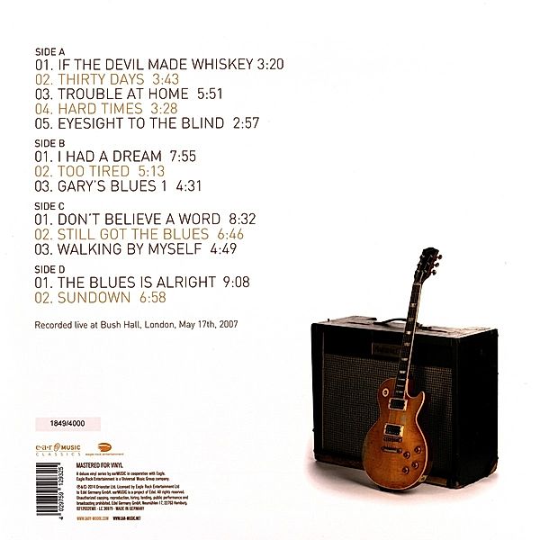 Live At Bush Hall 2007 (Vinyl), Gary Moore