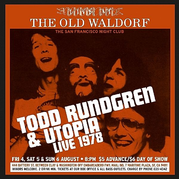 Live At The Old Waldorf San Francisco-August 197, Todd Rundgren & Utopia