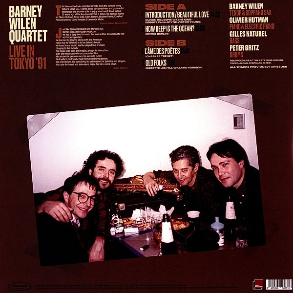 Live In Tokyo '91 (Vinyl), Barney Wilen Quartet