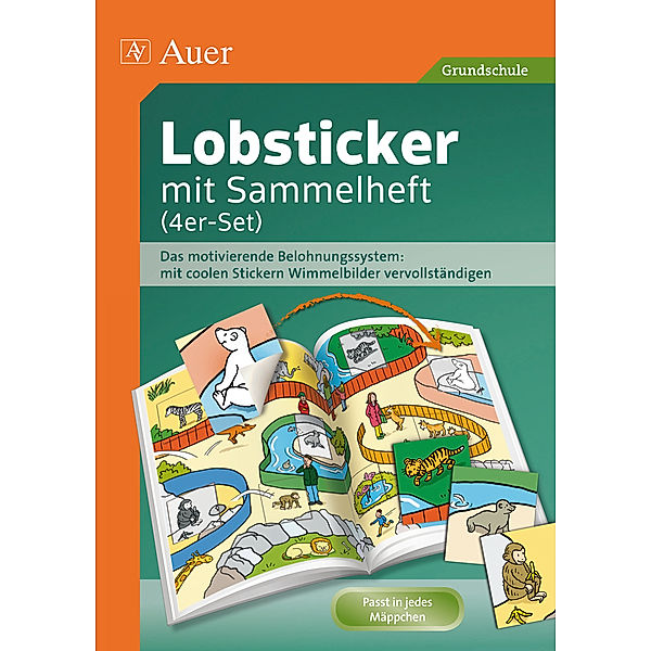 Lobsticker mit Sammelheft (4er-Set), Auer Verlag