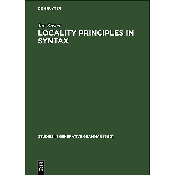 Locality principles in syntax / Studies in Generative Grammar, Jan Koster