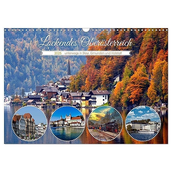 Lockendes Oberösterreich (Wandkalender 2025 DIN A3 quer), CALVENDO Monatskalender, Calvendo, Klaus-Peter Huschka