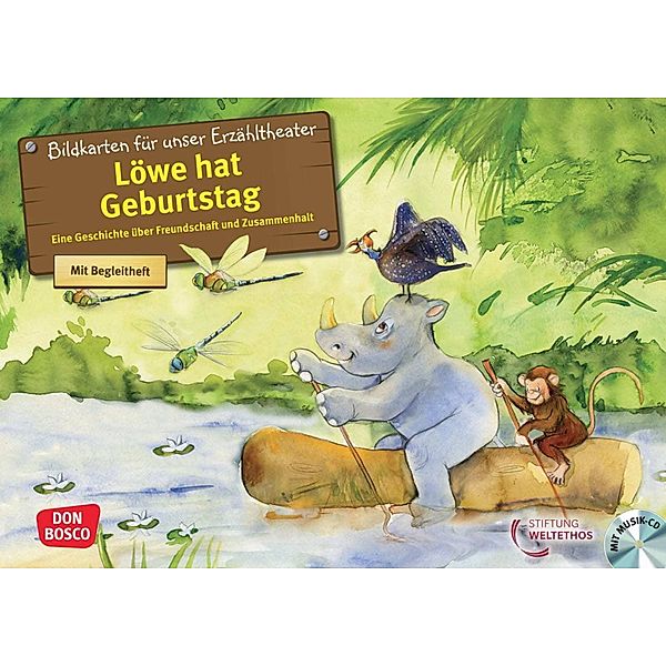 Löwe hat Geburtstag. Kamishibai Bildkartenset, Kuntu, Hansjörg Ostermayer