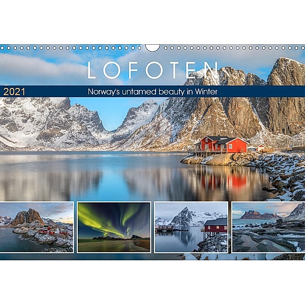 Lofoten, Norway's untamed beauty in Winter (Wall Calendar 2021 DIN A3 Landscape), Joana Kruse