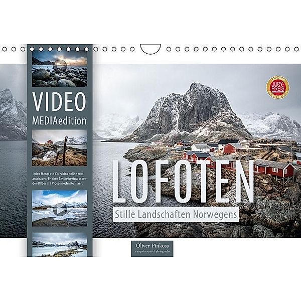 Lofoten - Stille Landschaften Norwegens (MEDIAedition) (Wandkalender 2017 DIN A4 quer), Oliver Pinkoss