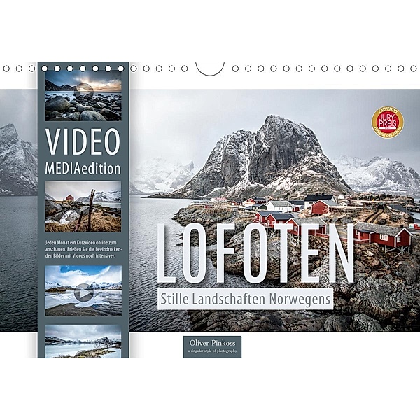 Lofoten - Stille Landschaften Norwegens (MEDIAedition) (Wandkalender 2021 DIN A4 quer), Oliver Pinkoss
