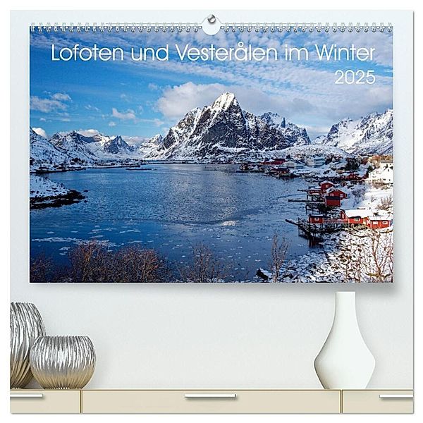 Lofoten und Vesterålen im Winter (hochwertiger Premium Wandkalender 2025 DIN A2 quer), Kunstdruck in Hochglanz, Calvendo, Clemens Haardiek