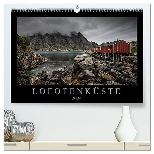 Lofotenküste (hochwertiger Premium Wandkalender 2024 DIN A2 quer), Kunstdruck in Hochglanz, Sebastian Worm