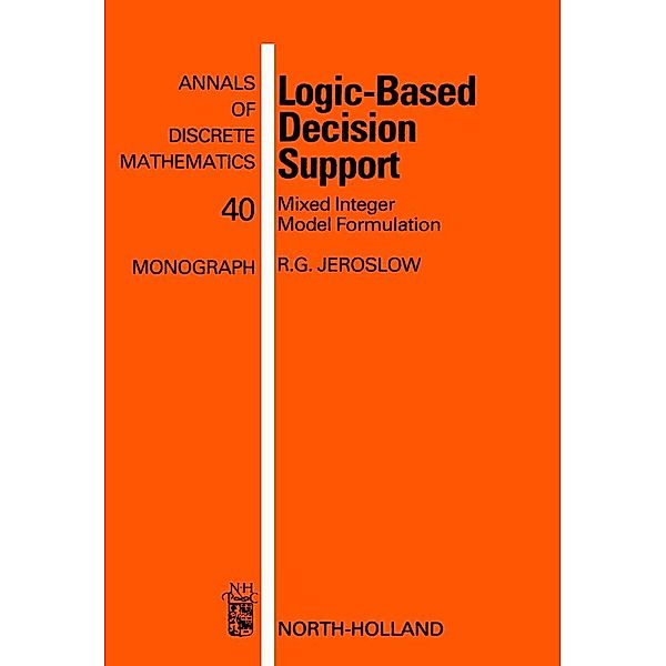Logic-Based Decision Support, R. G. Jeroslow