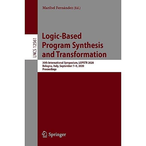 Logic-Based Program Synthesis and Transformation / Lecture Notes in Computer Science Bd.12561
