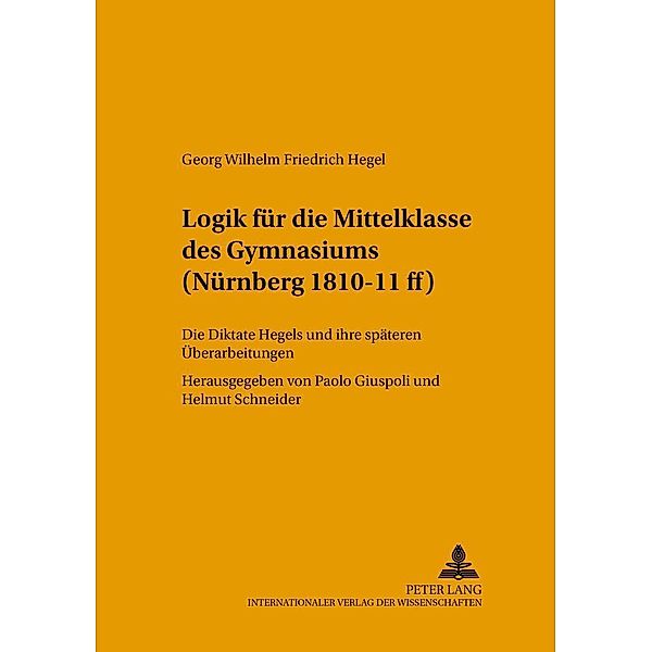 Logik für die Mittelklasse des Gymnasiums (Nürnberg 1810-11 ff), Helmut Schneider, Paolo Giuspoli