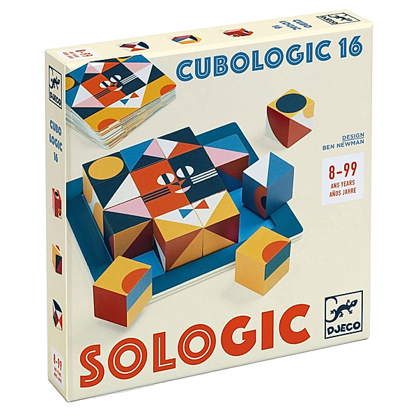 Djeco Logik-Spiel SOLOGIC: CUBOLOGIC 16-teilig