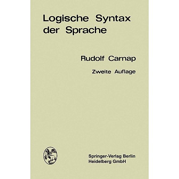 Logische Syntax der Sprache, Rudolf Carnap