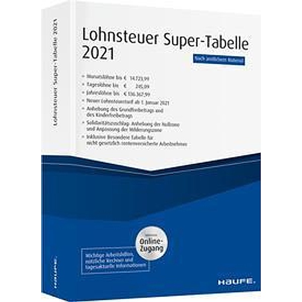 Lohnsteuer Super-Tabelle 2022 - inkl. Onlinezugang