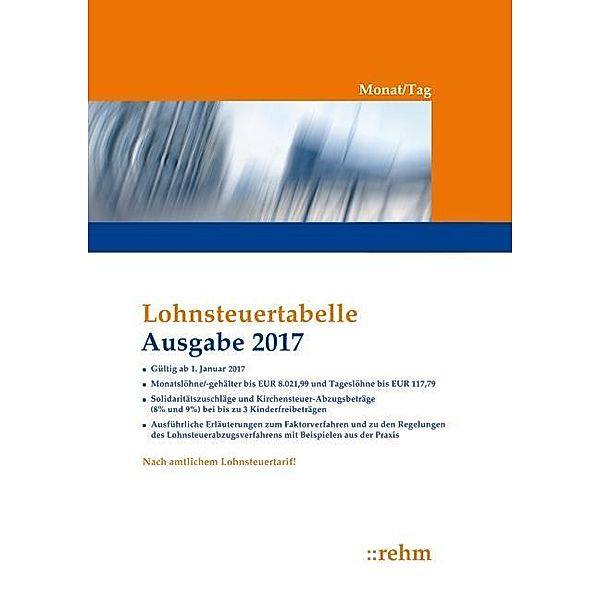 Lohnsteuertabelle 2017 Monat/Tag