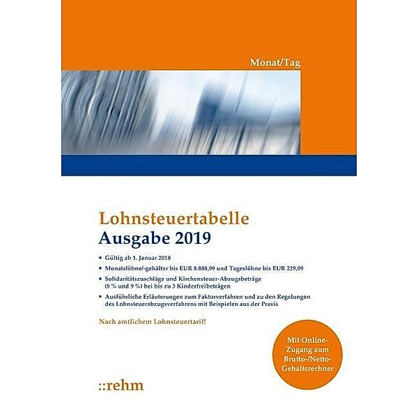 Lohnsteuertabelle 2019 Monat/Tag