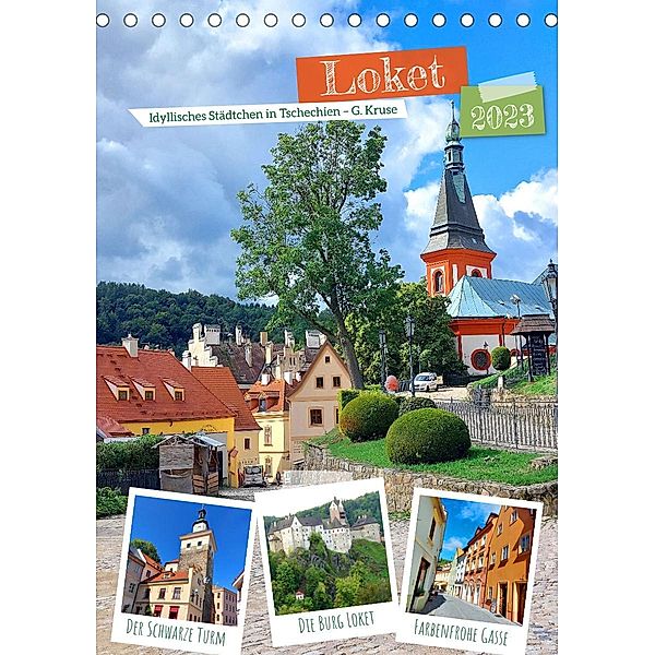 Loket - Idyllisches Städtchen in Tschechien (Tischkalender 2023 DIN A5 hoch), Gisela Kruse