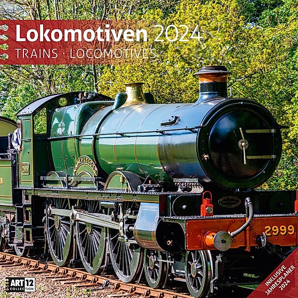 Lokomotiven Kalender 2024 - 30x30, Ackermann Kunstverlag